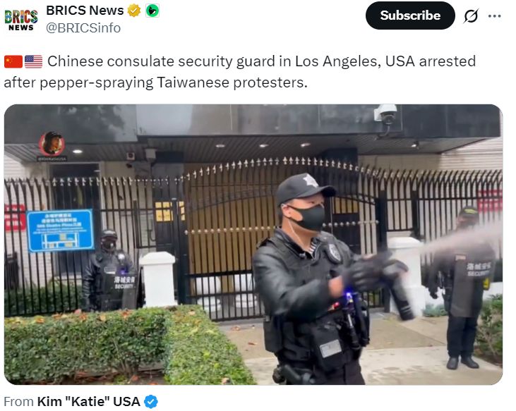 因为这事，洛杉矶中领事馆华裔警卫被抓